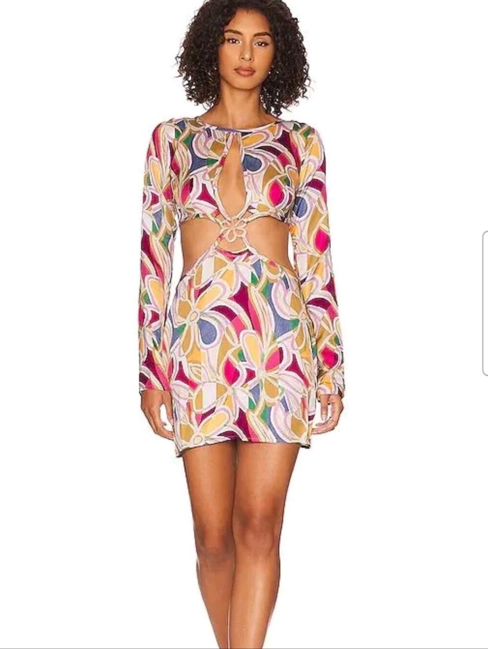 NWT for love & lemons thora long sleeve Dress Large New